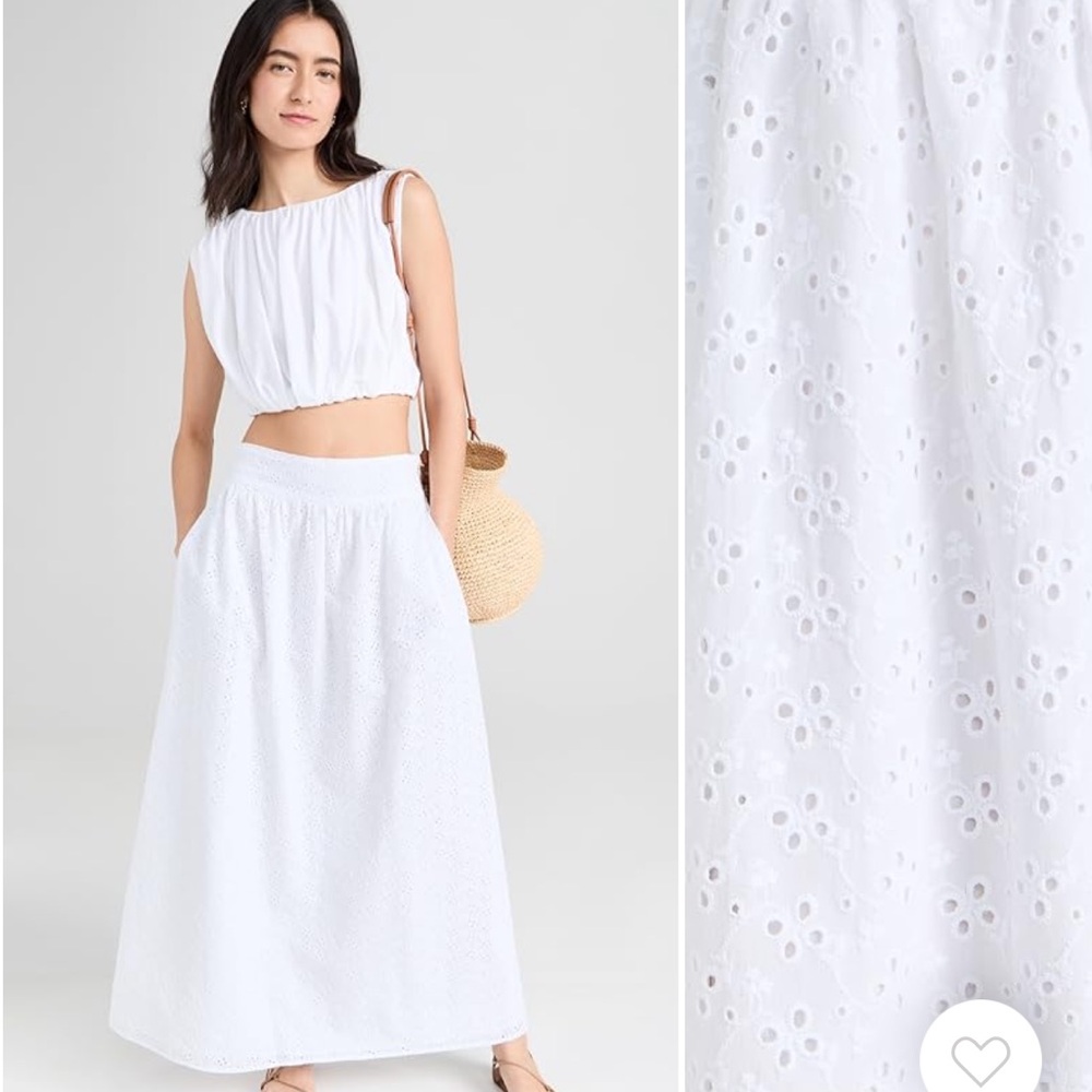 NWT Wayf White Maxi Skirt size Small